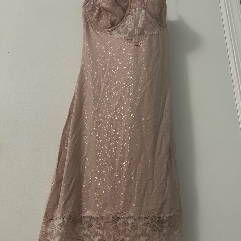 Victoria's Secret Lace Detail Chemise in Soft Brown